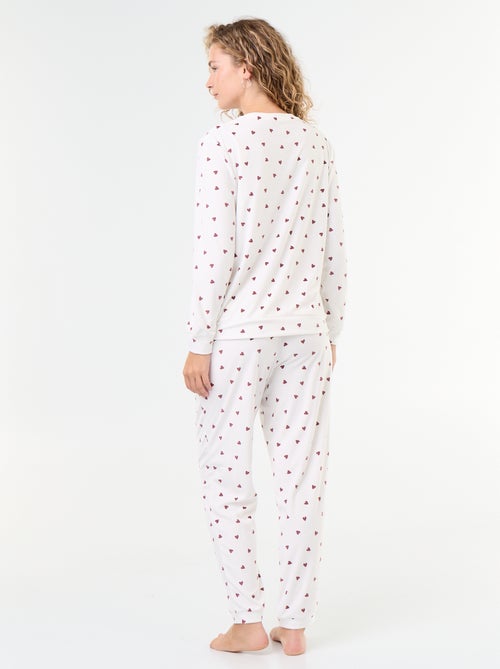Conjunto de pijama comprido em polar - 2 peças - Kiabi Conjunto de pijama comprido em polar - 2 peças - Kiabi