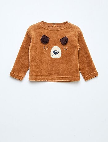 Conjunto de pijama comprido em polar - 2 peças