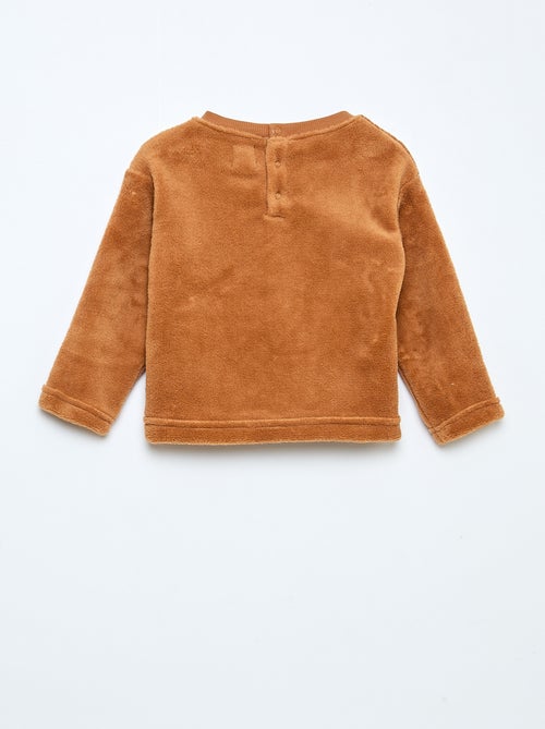 Conjunto de pijama comprido em polar - 2 peças - Kiabi