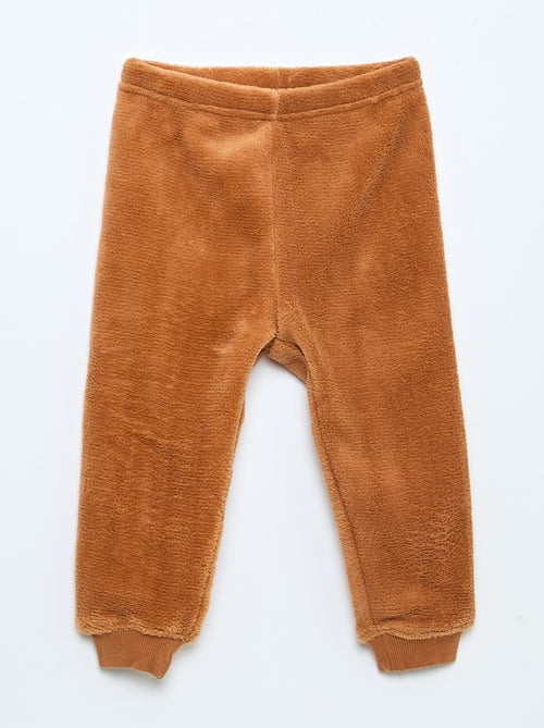 Conjunto de pijama comprido em polar - 2 peças - Kiabi