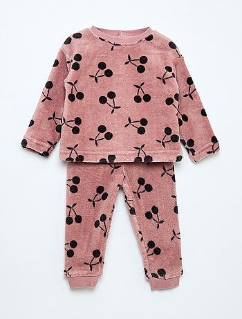Conjunto de pijama comprido em polar - 2 peças