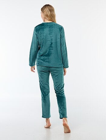 Conjunto de pijama comprido em polar - 2 peças