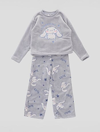 Conjunto de pijama comprido em polar 'Hello Kitty' - 2 peças