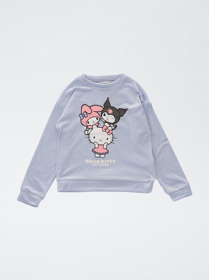 Conjunto de pijama comprido em polar 'Kuromi' 'Hello Kitty' - 2 peças Azul - Kiabi