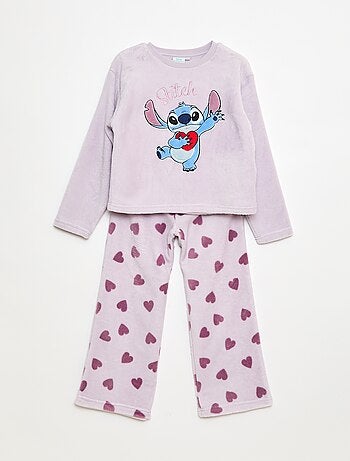 Conjunto de pijama comprido em polar 'Stitch' 'Disney' - 2 peças