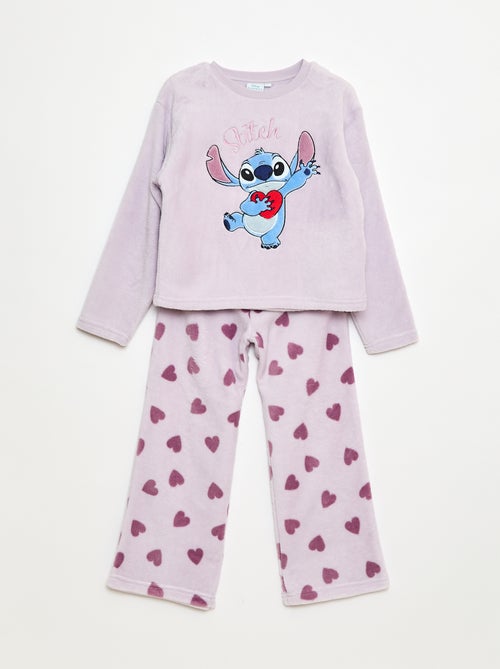 Conjunto de pijama comprido em polar 'Stitch' 'Disney' - 2 peças - Kiabi