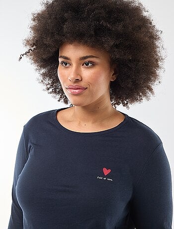 Conjunto de pijama comprido estampado - 2 peças