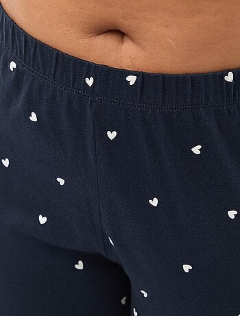 Conjunto de pijama comprido estampado - 2 peças