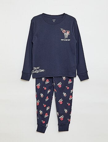 Conjunto de pijama comprido estampado - 2 peças