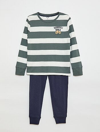Conjunto de pijama comprido estampado - 2 peças