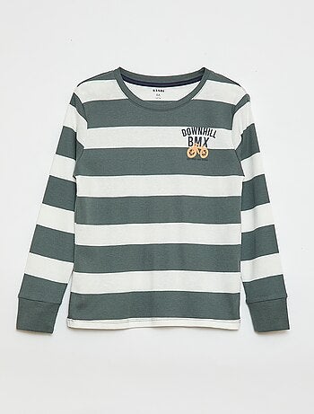 Conjunto de pijama comprido estampado - 2 peças