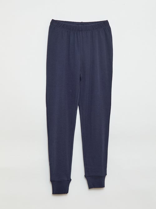 Conjunto de pijama comprido estampado - 2 peças - Kiabi