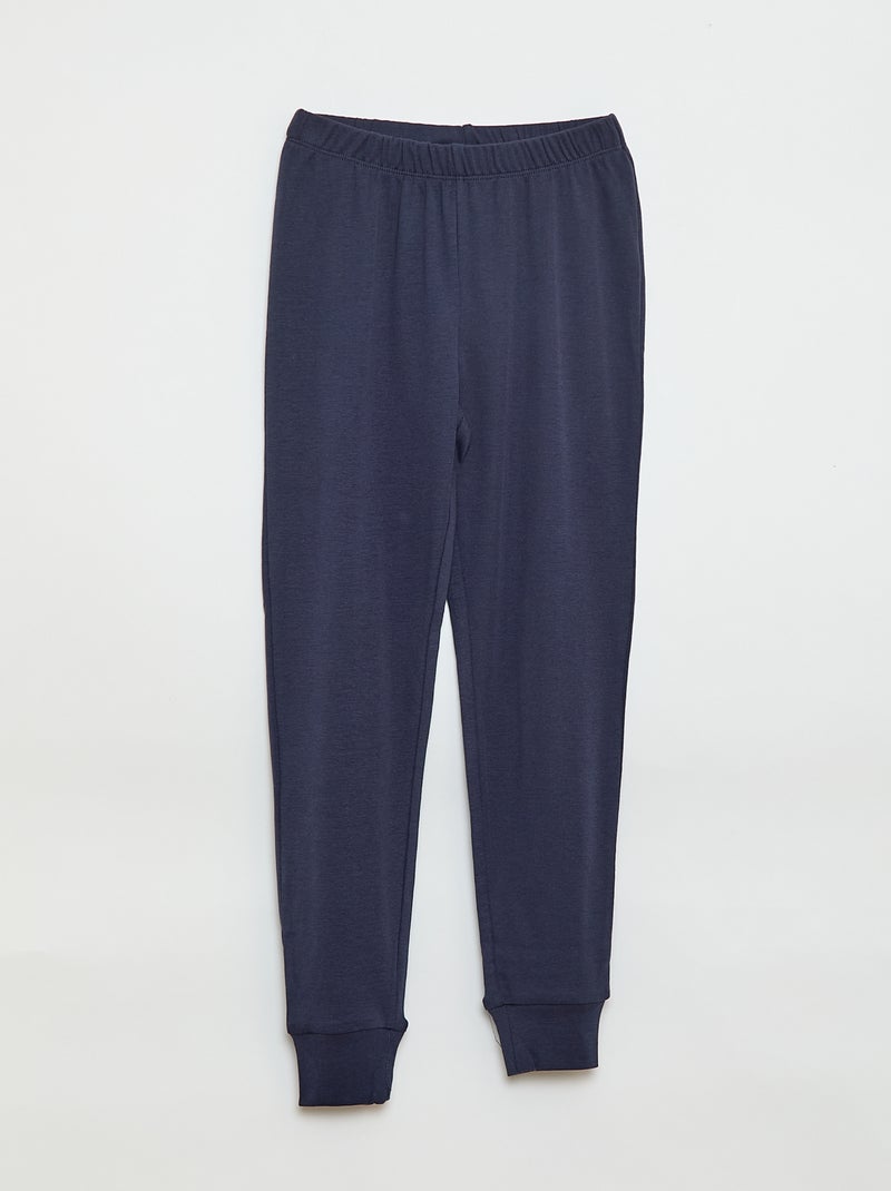 Conjunto de pijama comprido estampado - 2 peças Bege - Kiabi