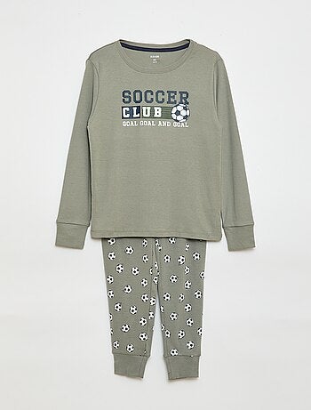 Conjunto de pijama comprido estampado - 2 peças