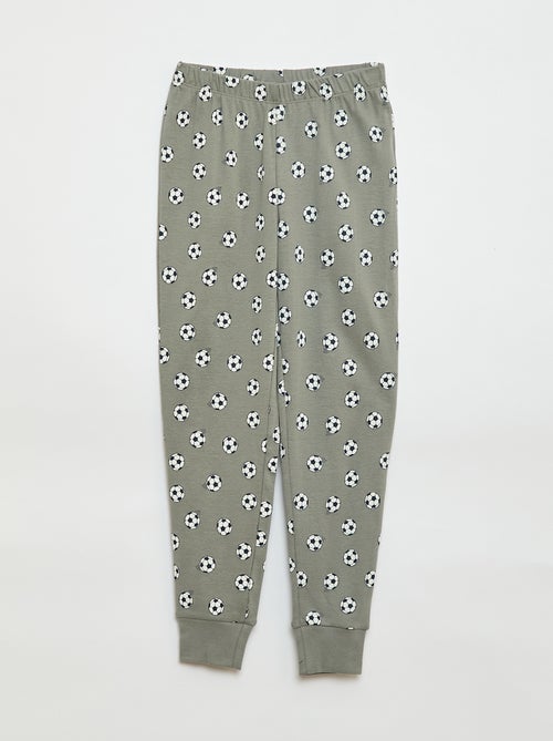 Conjunto de pijama comprido estampado - 2 peças - Kiabi
