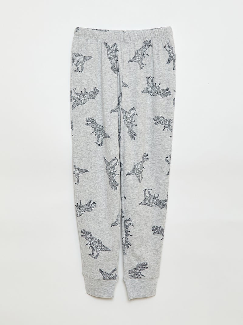 Conjunto de pijama comprido estampado - 2 peças Verde - Kiabi