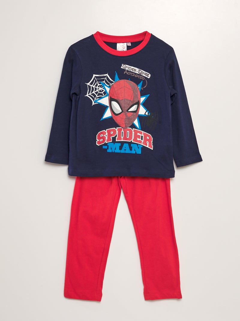 Conjunto de pijama comprido estampado 'Homem-Aranha' AZUL - Kiabi