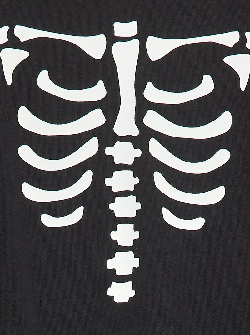 Conjunto de pijama comprido "Halloween" - 2 peças Preto - Kiabi