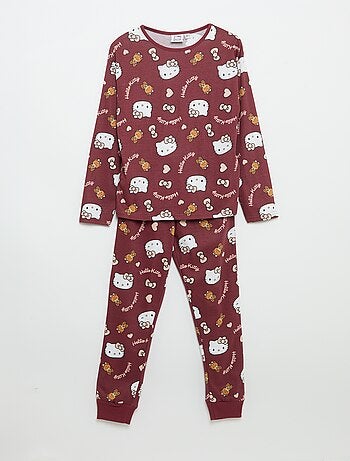 Conjunto de pijama comprido 'Hello Kitty' - 2 peças