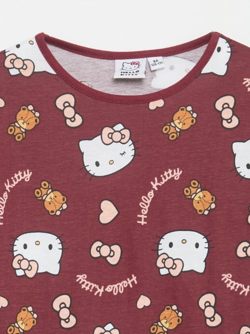 Conjunto de pijama comprido 'Hello Kitty' - 2 peças - Kiabi Conjunto de pijama comprido 'Hello Kitty' - 2 peças - Kiabi