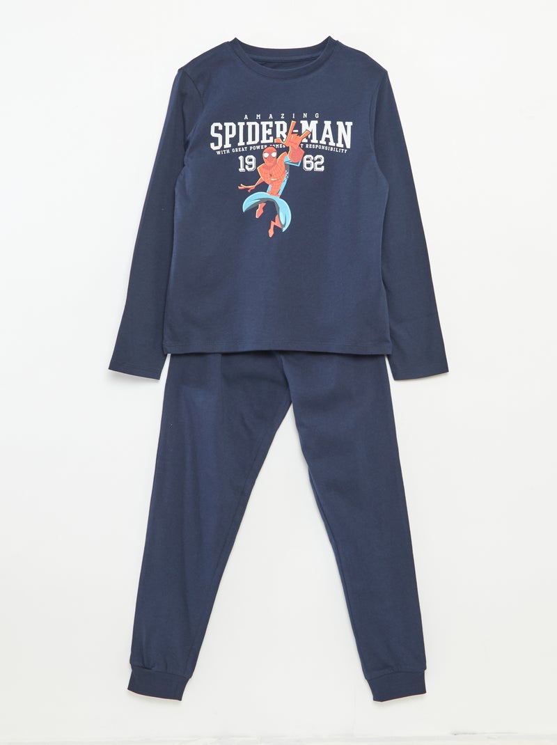 Conjunto de pijama comprido 'Homem-Aranha' 2 peças Azul - Kiabi