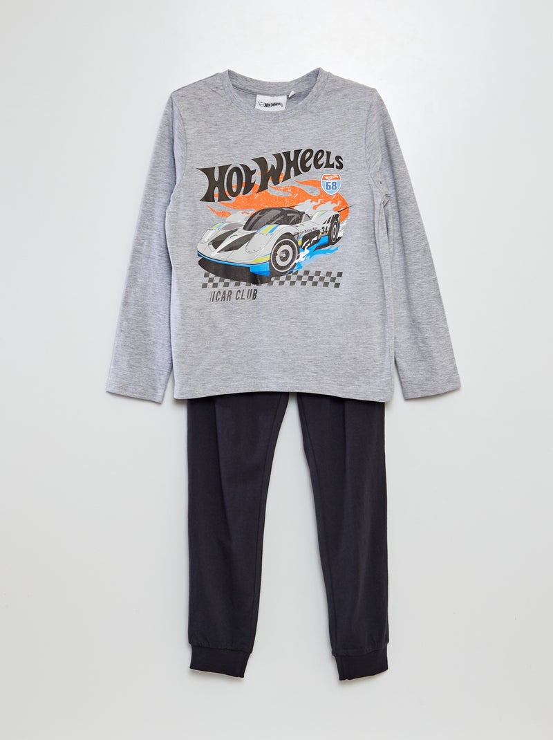 Conjunto de pijama comprido 'Hot Wheels' t-shirt + calças - 2 peças AZUL - Kiabi
