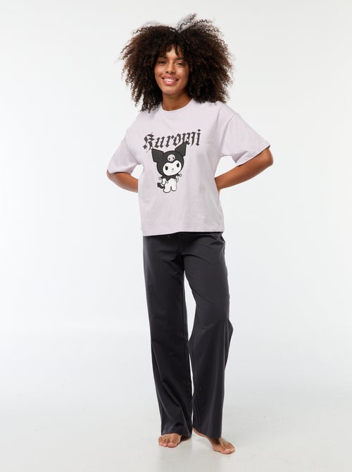 Conjunto de pijama comprido 'Kuromi' - 2 peças - Kiabi