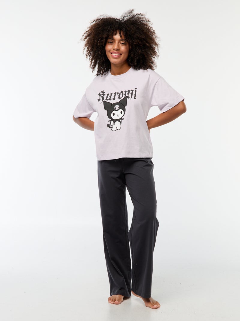 Conjunto de pijama comprido 'Kuromi' - 2 peças VIOLETA - Kiabi