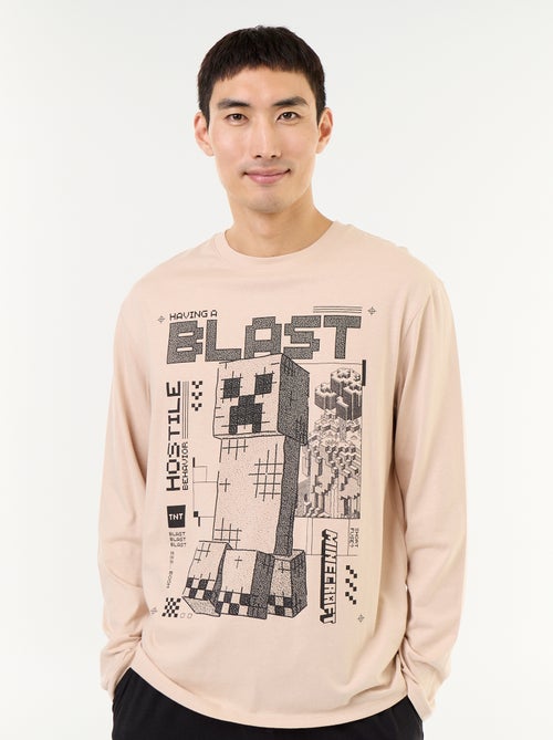 Conjunto de pijama comprido 'Minecraft' - 2 peças - Kiabi Conjunto de pijama comprido 'Minecraft' - 2 peças - Kiabi