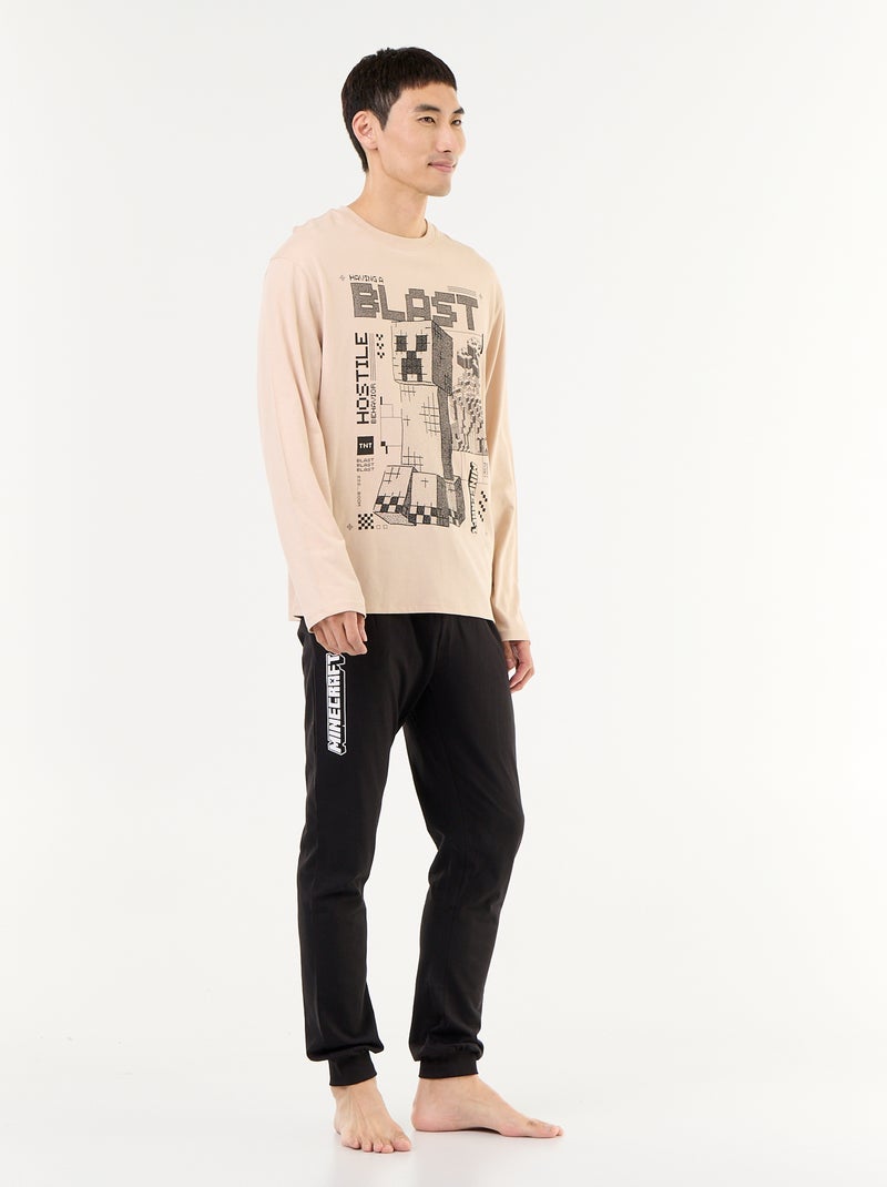 Conjunto de pijama comprido 'Minecraft' - 2 peças Bege - Kiabi