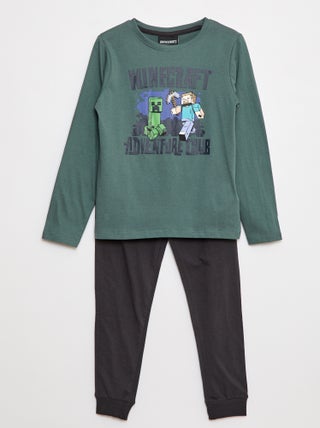 Conjunto de pijama comprido 'Minecraft' - 2 peças