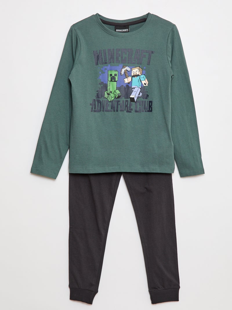 Conjunto de pijama comprido 'Minecraft' - 2 peças Verde - Kiabi