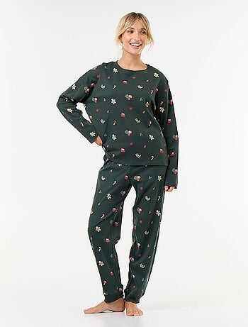 Conjunto de pijama comprido 'Natal' - 2 peças