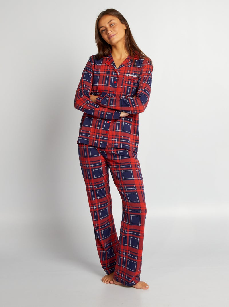 Conjunto de pijama comprido 'Natal' - 2 peças VERMELHO - Kiabi