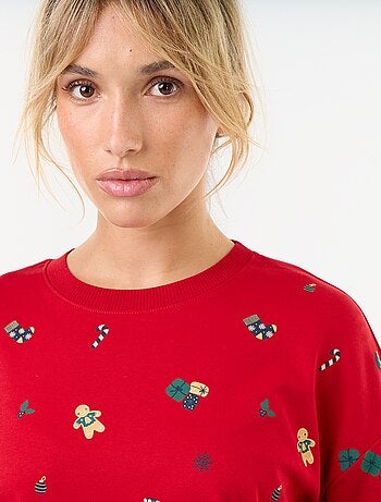 Conjunto de pijama comprido 'Natal' - 2 peças