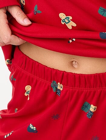Conjunto de pijama comprido 'Natal' - 2 peças