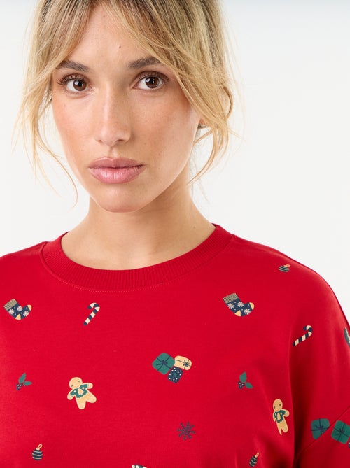 Conjunto de pijama comprido 'Natal' - 2 peças - Kiabi
