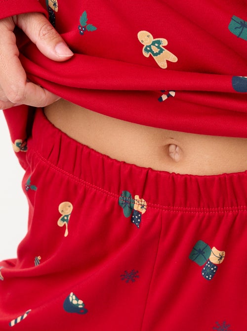 Conjunto de pijama comprido 'Natal' - 2 peças - Kiabi