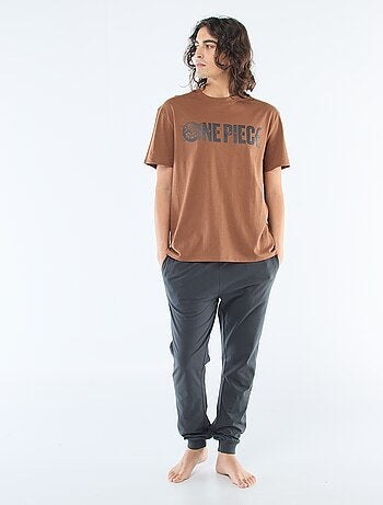 Conjunto de pijama comprido 'One piece' - 2 peças