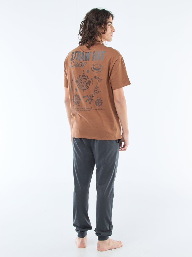 Conjunto de pijama comprido 'One piece' - 2 peças Cinza - Kiabi