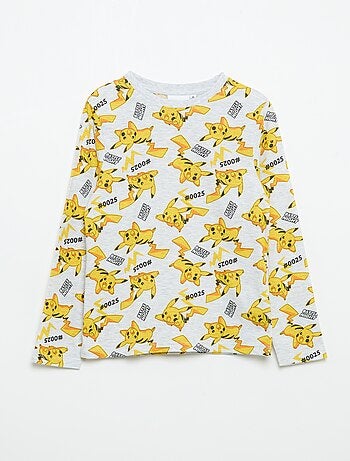 Conjunto de pijama comprido 'Pikachu' 'Pokémon' - 2 peças