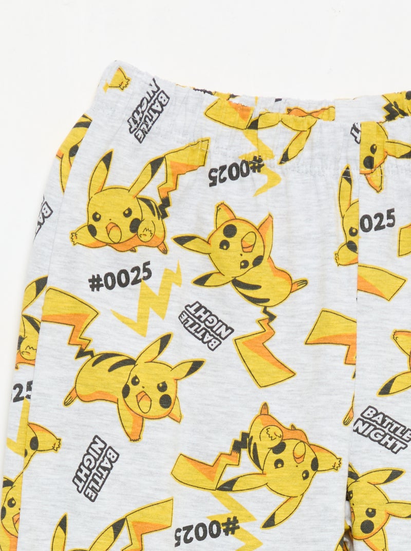 Conjunto de pijama comprido 'Pikachu' 'Pokémon' - 2 peças Cinza - Kiabi
