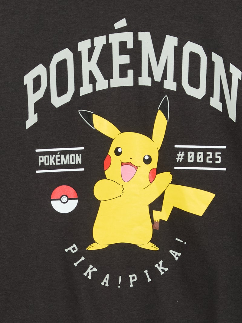 Conjunto de pijama comprido 'Pikachu' 'Pokémon' - 2 peças Preto - Kiabi