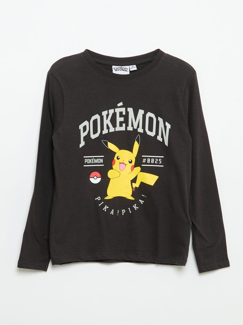Conjunto de pijama comprido 'Pikachu' 'Pokémon' - 2 peças Preto - Kiabi