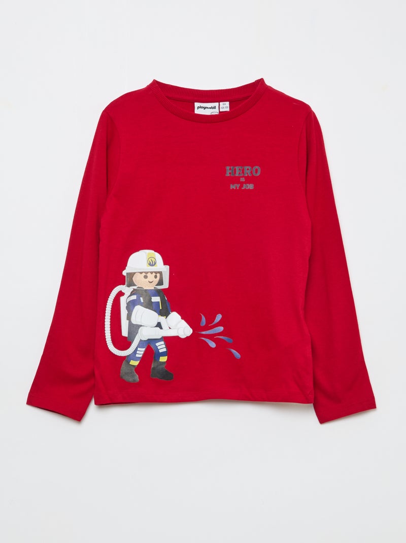 Conjunto de pijama comprido 'Playmobil' - 2 peças Vermelho - Kiabi