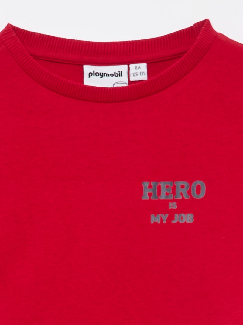 Conjunto de pijama comprido 'Playmobil' - 2 peças Vermelho - Kiabi