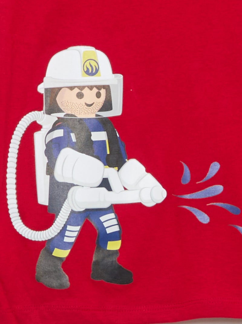 Conjunto de pijama comprido 'Playmobil' - 2 peças Vermelho - Kiabi