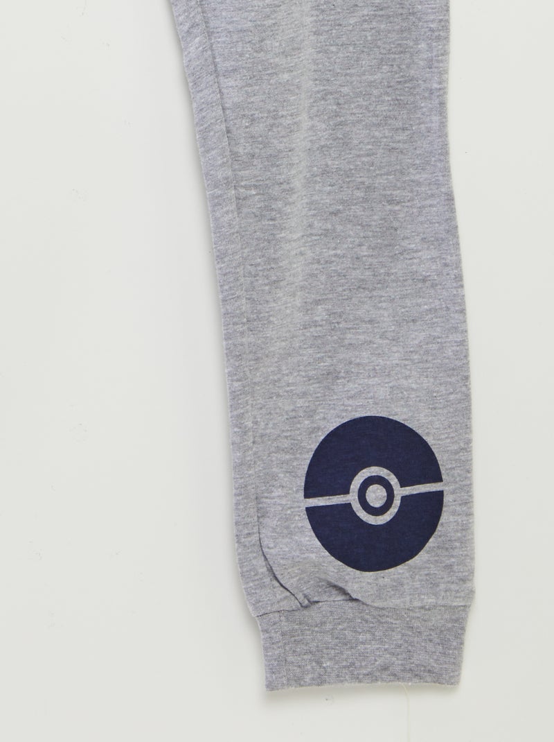 Conjunto de pijama comprido 'Pokémon' t-shirt + calças - 2 peças CINZA - Kiabi