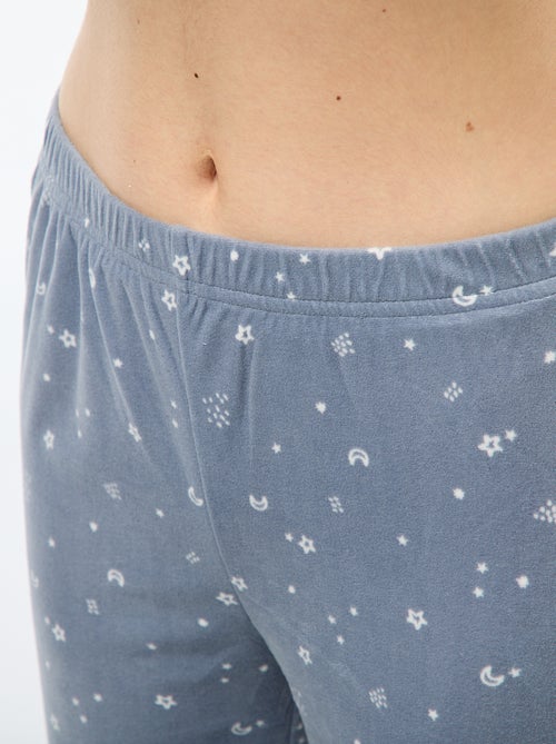 Conjunto de pijama comprido polar, t-shirt + calças - 2 peças - Kiabi