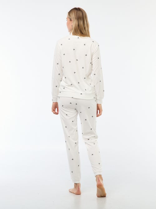 Conjunto de pijama comprido polar t-shirt + calças - 2 peças - Kiabi